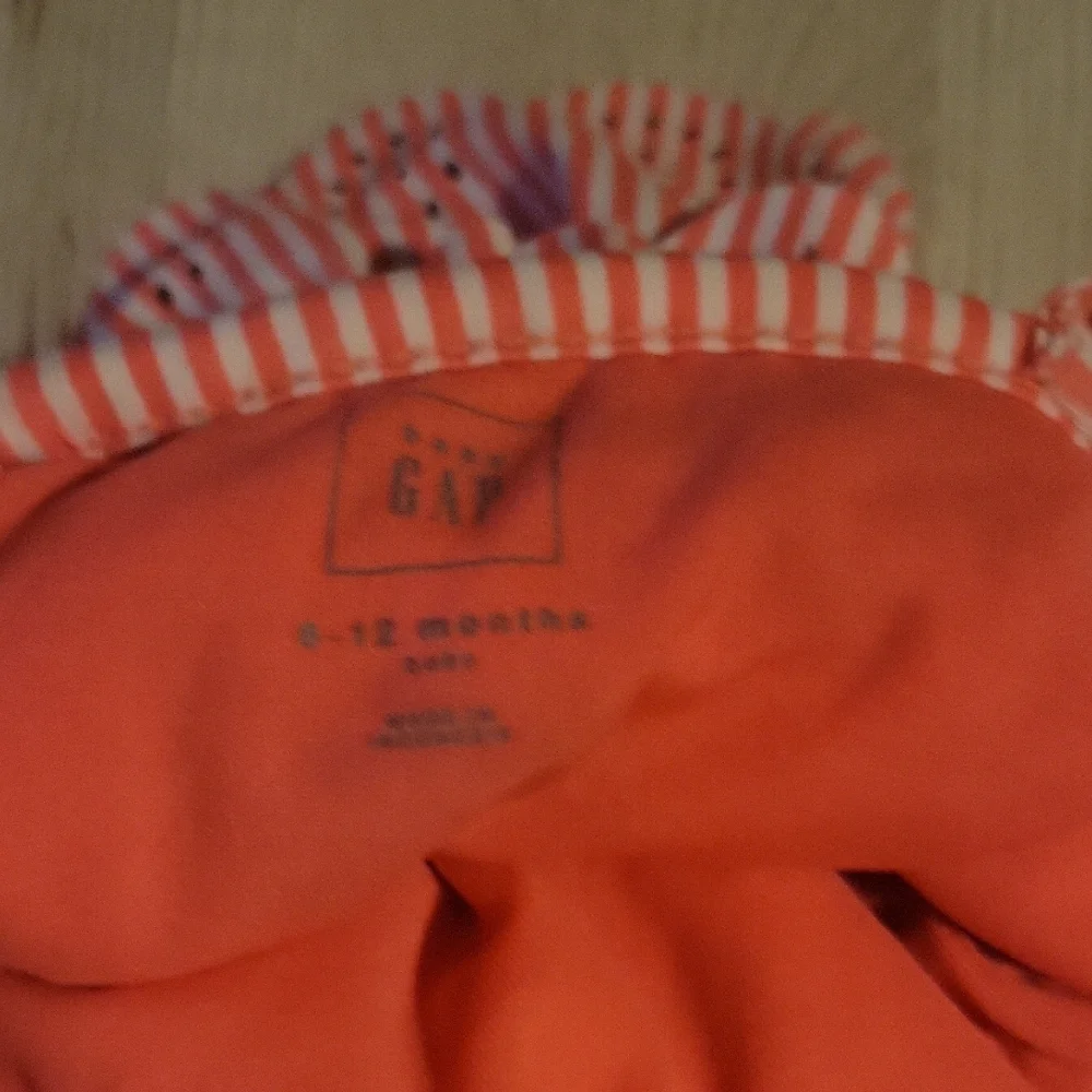 GAP Kids Coral Ruffle One Piece Swimsuit - Picture 2 of 2